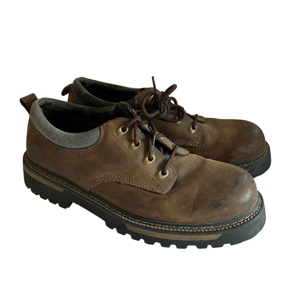 Skechers Vtg Mens Size 13 Brown Leather Chunky Oxford Shoes Lug Sole Y2K Grunge